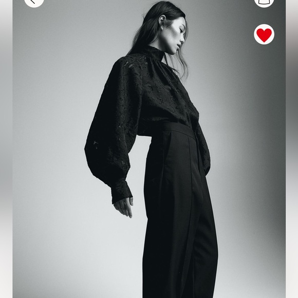 H&M Black elegant Sleeves blouse - Picture 2 of 6